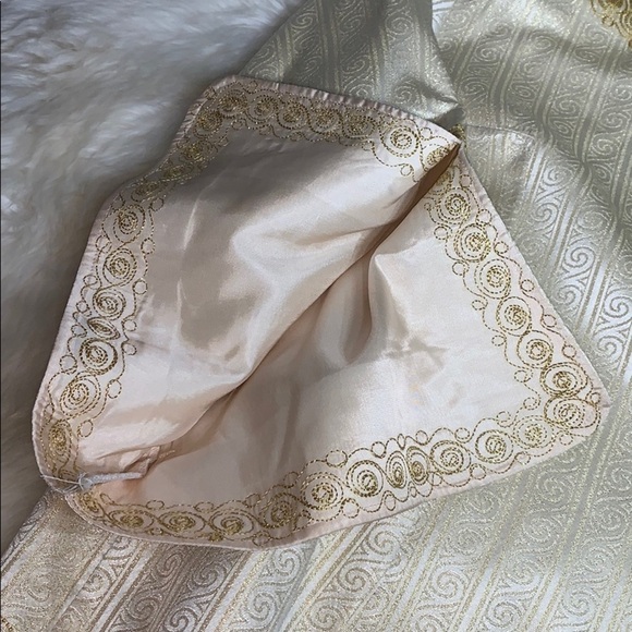 Handmade Gold Bell Sleeve embroidered trim tunic gold custom medium - Picture 6 of 8